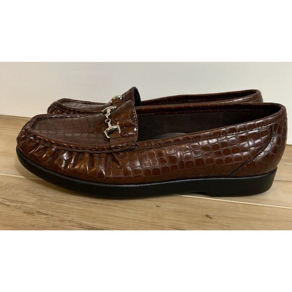 SAS women's shoes tripad comfort foot bed BROWN loafers 9.5 WW - MADE IN USA - Picture 7 of 7